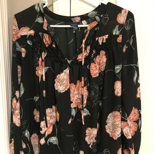Black Floral Blouse